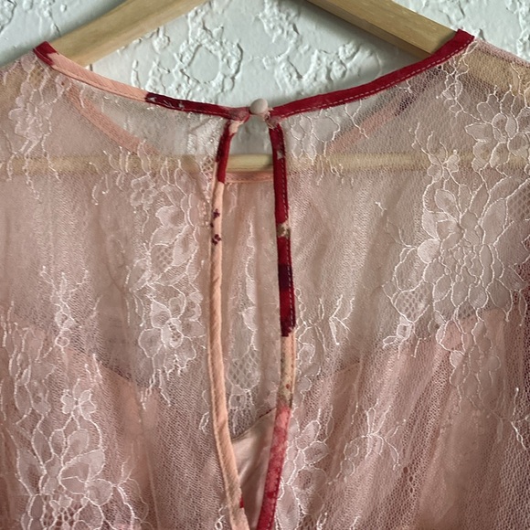 NWT Free People Romantic Combo floral long sleeve blouse size S/M - Picture 7 of 12